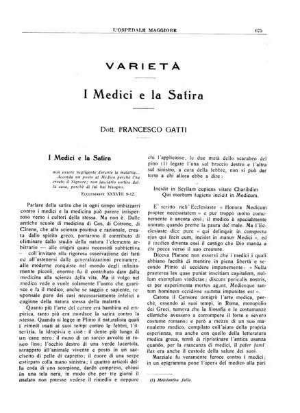 L'Ospedale Maggiore rivista scientifico-pratica dell'Ospedale Maggiore di Milano ed Istituti sanitari annessi