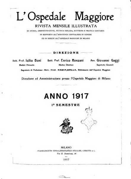 L'Ospedale Maggiore rivista scientifico-pratica dell'Ospedale Maggiore di Milano ed Istituti sanitari annessi