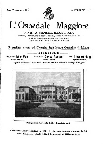 L'Ospedale Maggiore rivista scientifico-pratica dell'Ospedale Maggiore di Milano ed Istituti sanitari annessi