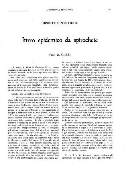 L'Ospedale Maggiore rivista scientifico-pratica dell'Ospedale Maggiore di Milano ed Istituti sanitari annessi