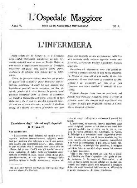 L'Ospedale Maggiore rivista scientifico-pratica dell'Ospedale Maggiore di Milano ed Istituti sanitari annessi