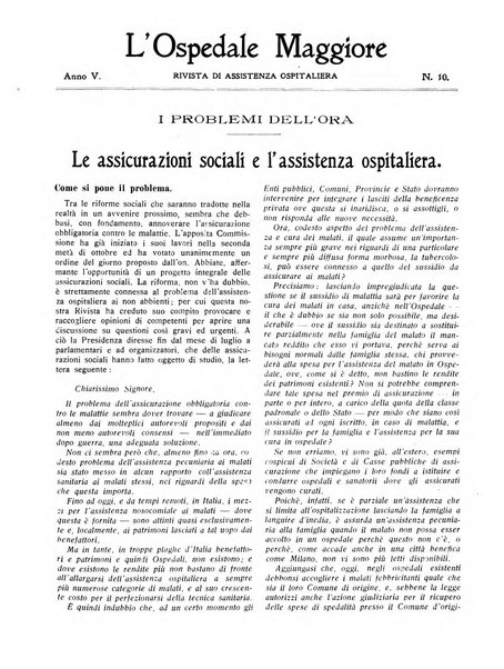 L'Ospedale Maggiore rivista scientifico-pratica dell'Ospedale Maggiore di Milano ed Istituti sanitari annessi