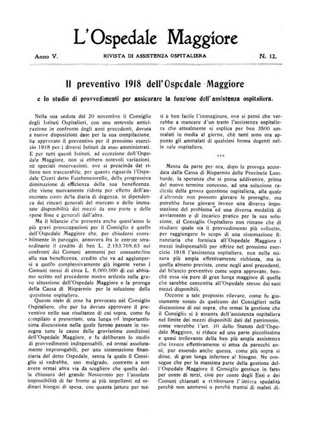 L'Ospedale Maggiore rivista scientifico-pratica dell'Ospedale Maggiore di Milano ed Istituti sanitari annessi