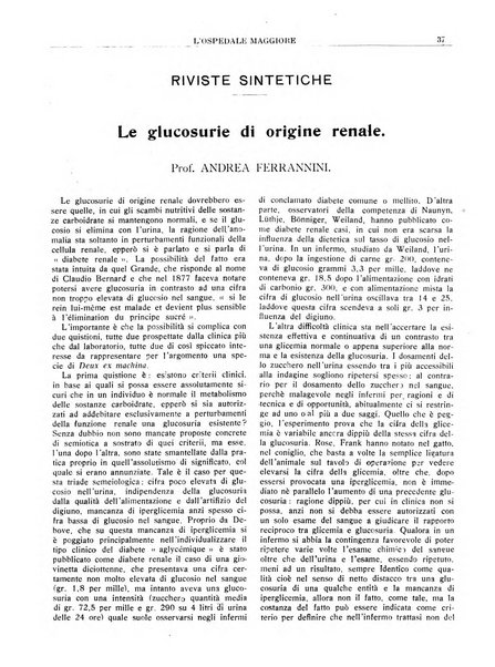 L'Ospedale Maggiore rivista scientifico-pratica dell'Ospedale Maggiore di Milano ed Istituti sanitari annessi