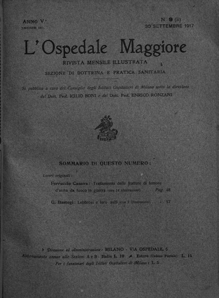 L'Ospedale Maggiore rivista scientifico-pratica dell'Ospedale Maggiore di Milano ed Istituti sanitari annessi