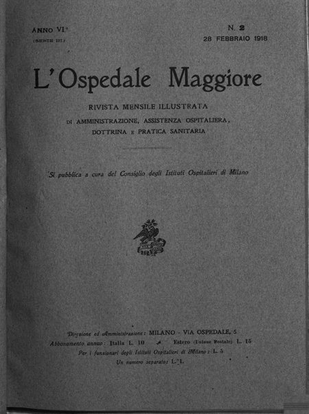 L'Ospedale Maggiore rivista scientifico-pratica dell'Ospedale Maggiore di Milano ed Istituti sanitari annessi