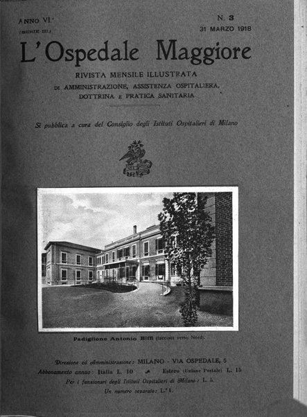 L'Ospedale Maggiore rivista scientifico-pratica dell'Ospedale Maggiore di Milano ed Istituti sanitari annessi