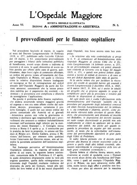 L'Ospedale Maggiore rivista scientifico-pratica dell'Ospedale Maggiore di Milano ed Istituti sanitari annessi