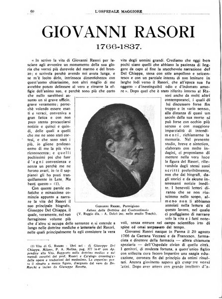 L'Ospedale Maggiore rivista scientifico-pratica dell'Ospedale Maggiore di Milano ed Istituti sanitari annessi