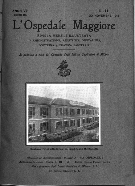 L'Ospedale Maggiore rivista scientifico-pratica dell'Ospedale Maggiore di Milano ed Istituti sanitari annessi