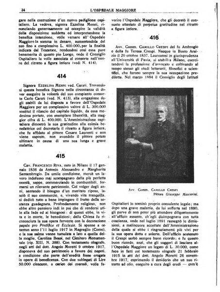 L'Ospedale Maggiore rivista scientifico-pratica dell'Ospedale Maggiore di Milano ed Istituti sanitari annessi