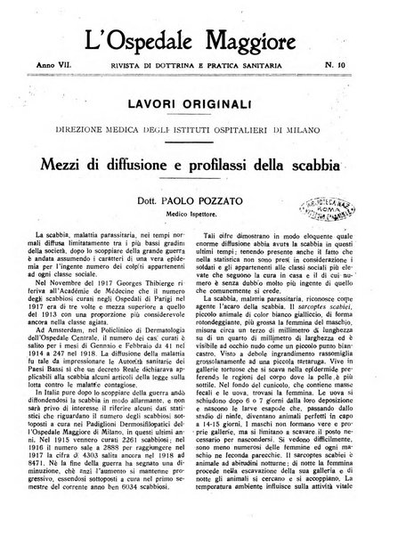 L'Ospedale Maggiore rivista scientifico-pratica dell'Ospedale Maggiore di Milano ed Istituti sanitari annessi