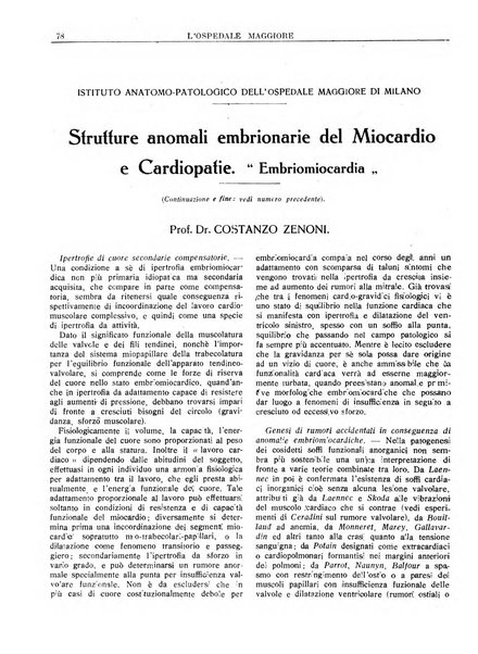 L'Ospedale Maggiore rivista scientifico-pratica dell'Ospedale Maggiore di Milano ed Istituti sanitari annessi