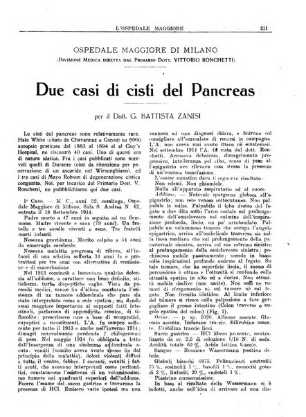 L'Ospedale Maggiore rivista scientifico-pratica dell'Ospedale Maggiore di Milano ed Istituti sanitari annessi