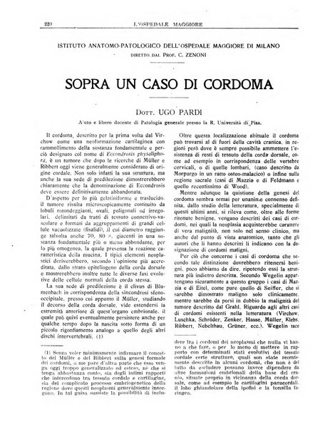 L'Ospedale Maggiore rivista scientifico-pratica dell'Ospedale Maggiore di Milano ed Istituti sanitari annessi