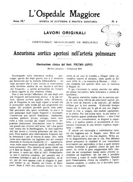 L'Ospedale Maggiore rivista scientifico-pratica dell'Ospedale Maggiore di Milano ed Istituti sanitari annessi