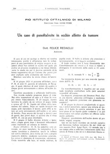 L'Ospedale Maggiore rivista scientifico-pratica dell'Ospedale Maggiore di Milano ed Istituti sanitari annessi