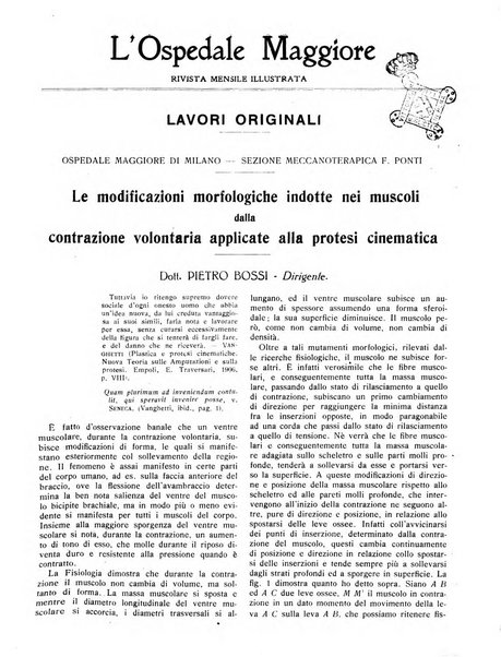 L'Ospedale Maggiore rivista scientifico-pratica dell'Ospedale Maggiore di Milano ed Istituti sanitari annessi