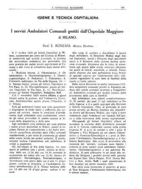 L'Ospedale Maggiore rivista scientifico-pratica dell'Ospedale Maggiore di Milano ed Istituti sanitari annessi