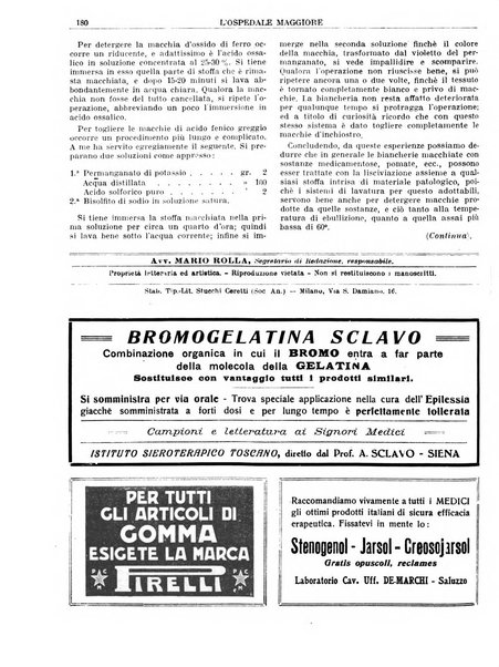 L'Ospedale Maggiore rivista scientifico-pratica dell'Ospedale Maggiore di Milano ed Istituti sanitari annessi