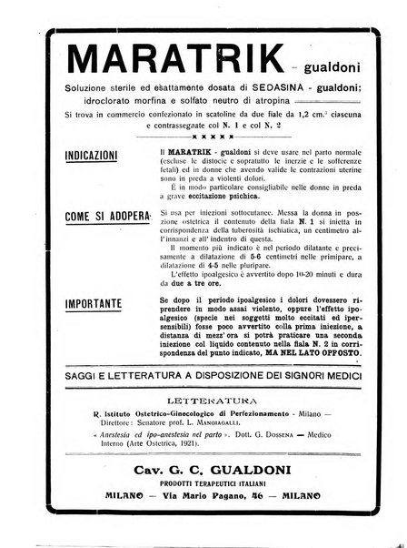 L'Ospedale Maggiore rivista scientifico-pratica dell'Ospedale Maggiore di Milano ed Istituti sanitari annessi