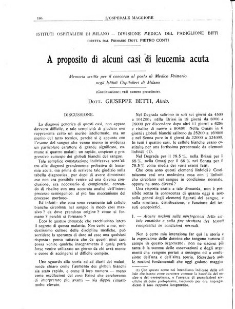 L'Ospedale Maggiore rivista scientifico-pratica dell'Ospedale Maggiore di Milano ed Istituti sanitari annessi