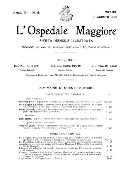 L'Ospedale Maggiore rivista scientifico-pratica dell'Ospedale Maggiore di Milano ed Istituti sanitari annessi