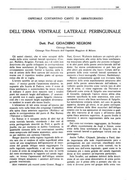 L'Ospedale Maggiore rivista scientifico-pratica dell'Ospedale Maggiore di Milano ed Istituti sanitari annessi