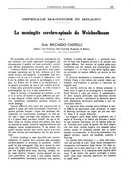 L'Ospedale Maggiore rivista scientifico-pratica dell'Ospedale Maggiore di Milano ed Istituti sanitari annessi