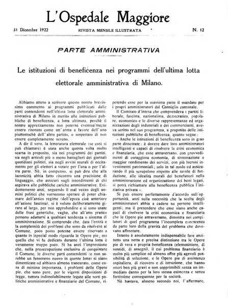 L'Ospedale Maggiore rivista scientifico-pratica dell'Ospedale Maggiore di Milano ed Istituti sanitari annessi