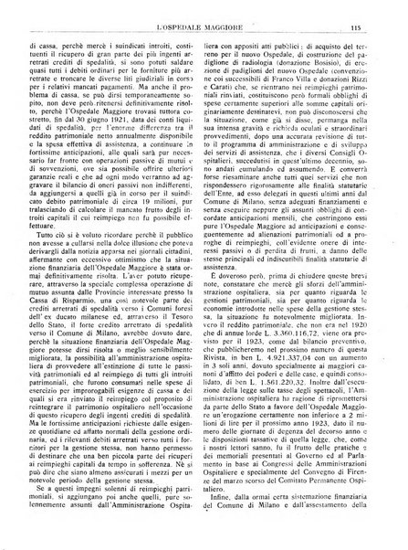 L'Ospedale Maggiore rivista scientifico-pratica dell'Ospedale Maggiore di Milano ed Istituti sanitari annessi