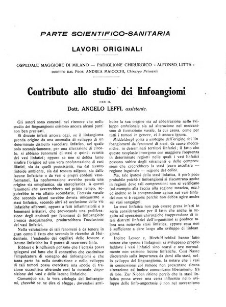 L'Ospedale Maggiore rivista scientifico-pratica dell'Ospedale Maggiore di Milano ed Istituti sanitari annessi