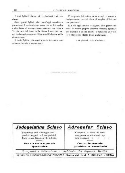 L'Ospedale Maggiore rivista scientifico-pratica dell'Ospedale Maggiore di Milano ed Istituti sanitari annessi