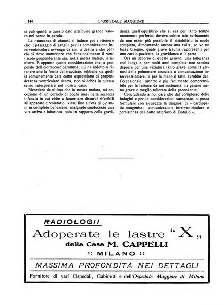 L'Ospedale Maggiore rivista scientifico-pratica dell'Ospedale Maggiore di Milano ed Istituti sanitari annessi