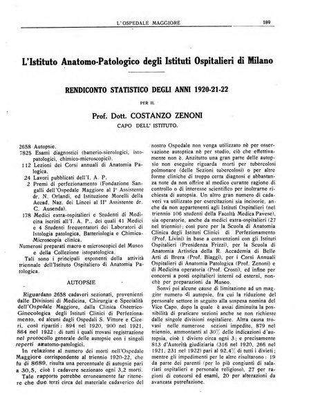 L'Ospedale Maggiore rivista scientifico-pratica dell'Ospedale Maggiore di Milano ed Istituti sanitari annessi