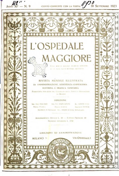 L'Ospedale Maggiore rivista scientifico-pratica dell'Ospedale Maggiore di Milano ed Istituti sanitari annessi