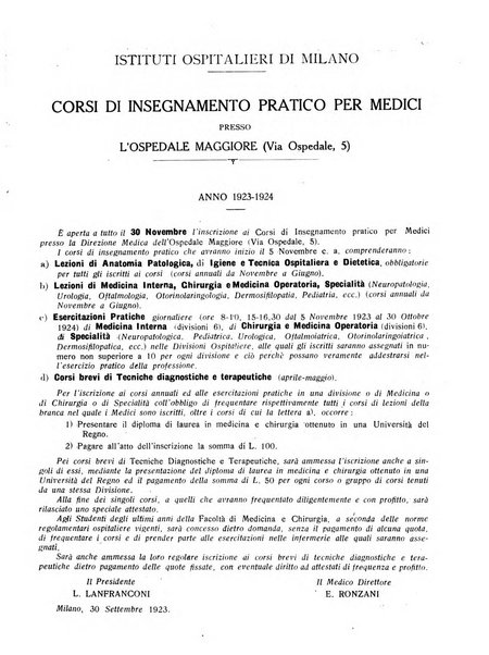 L'Ospedale Maggiore rivista scientifico-pratica dell'Ospedale Maggiore di Milano ed Istituti sanitari annessi