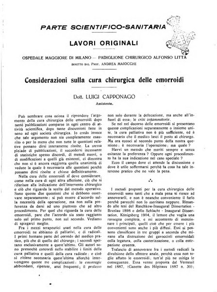 L'Ospedale Maggiore rivista scientifico-pratica dell'Ospedale Maggiore di Milano ed Istituti sanitari annessi