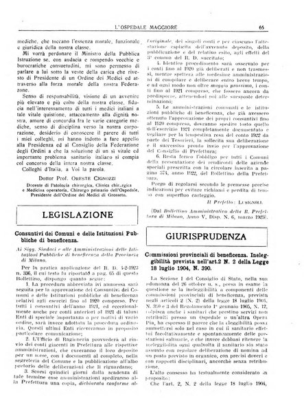 L'Ospedale Maggiore rivista scientifico-pratica dell'Ospedale Maggiore di Milano ed Istituti sanitari annessi