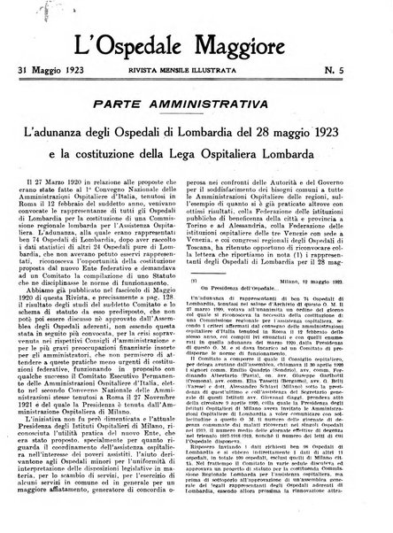 L'Ospedale Maggiore rivista scientifico-pratica dell'Ospedale Maggiore di Milano ed Istituti sanitari annessi