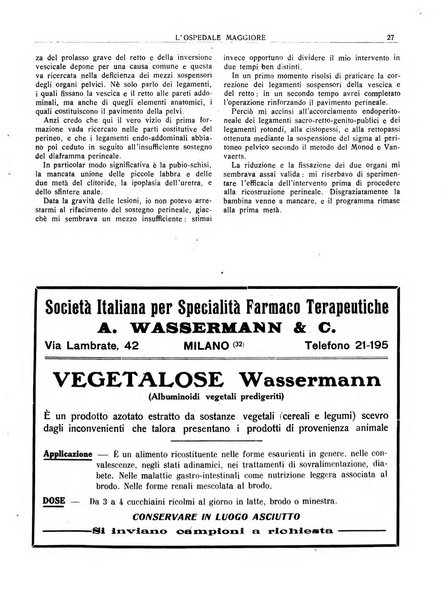 L'Ospedale Maggiore rivista scientifico-pratica dell'Ospedale Maggiore di Milano ed Istituti sanitari annessi