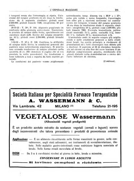 L'Ospedale Maggiore rivista scientifico-pratica dell'Ospedale Maggiore di Milano ed Istituti sanitari annessi