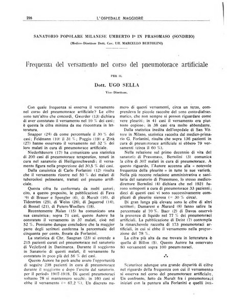 L'Ospedale Maggiore rivista scientifico-pratica dell'Ospedale Maggiore di Milano ed Istituti sanitari annessi