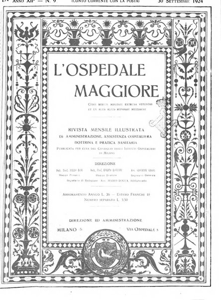 L'Ospedale Maggiore rivista scientifico-pratica dell'Ospedale Maggiore di Milano ed Istituti sanitari annessi