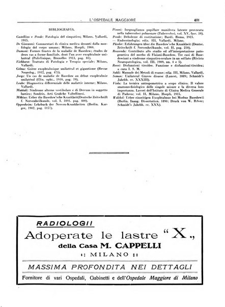 L'Ospedale Maggiore rivista scientifico-pratica dell'Ospedale Maggiore di Milano ed Istituti sanitari annessi