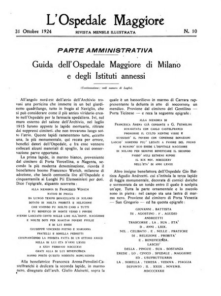 L'Ospedale Maggiore rivista scientifico-pratica dell'Ospedale Maggiore di Milano ed Istituti sanitari annessi