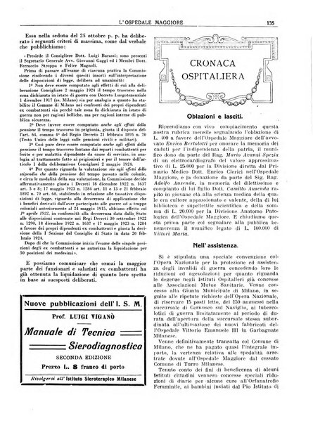 L'Ospedale Maggiore rivista scientifico-pratica dell'Ospedale Maggiore di Milano ed Istituti sanitari annessi