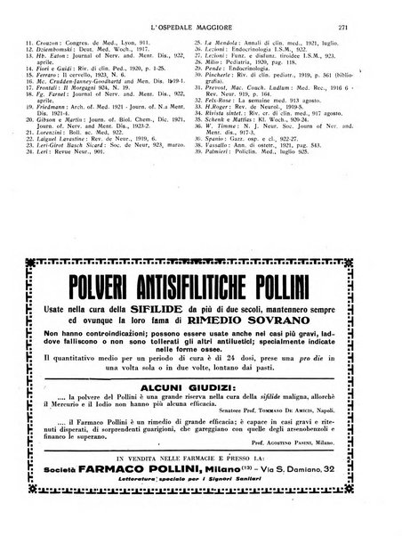 L'Ospedale Maggiore rivista scientifico-pratica dell'Ospedale Maggiore di Milano ed Istituti sanitari annessi