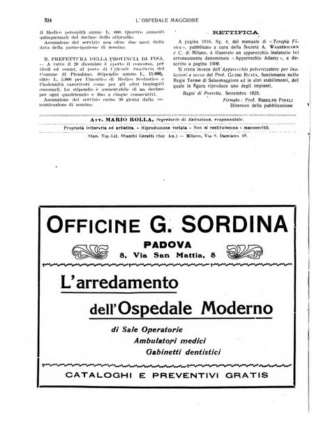 L'Ospedale Maggiore rivista scientifico-pratica dell'Ospedale Maggiore di Milano ed Istituti sanitari annessi