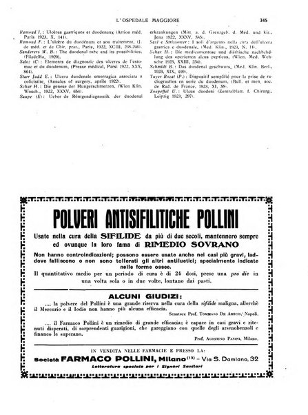 L'Ospedale Maggiore rivista scientifico-pratica dell'Ospedale Maggiore di Milano ed Istituti sanitari annessi